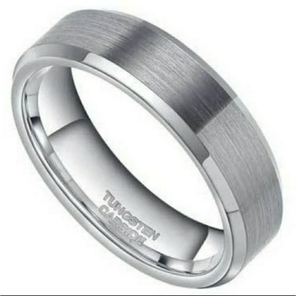 Tungsten Carbide Ring with I Love You Inscribed New 10.5 - Picture 1 of 3